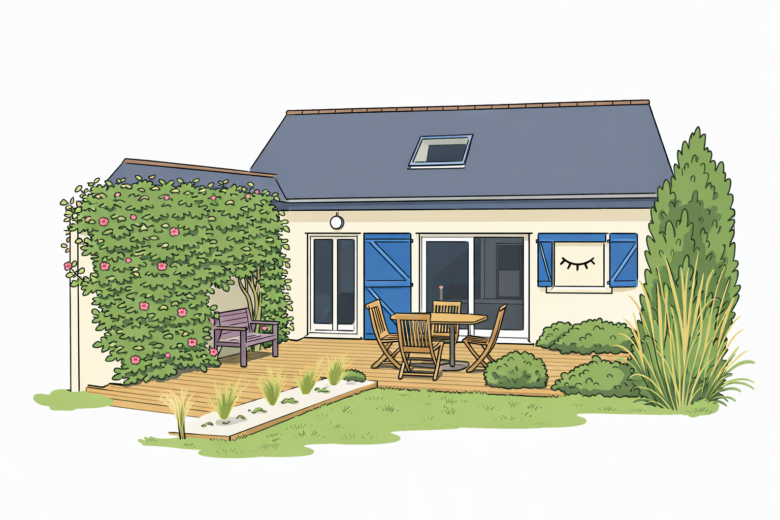 MAISON AUX PAUPIERES BLEUES